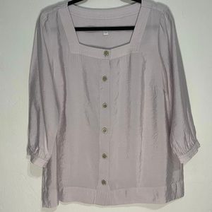 J. Jill Lavender Periwinkle Lightweight Modal Blend Summer Blouse